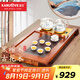 金灶（KAMJOVE）黑檀木古花木整套茶具茶盤(pán)實(shí)木茶臺(tái)燒水壺 全自動(dòng)功夫茶臺(tái)K-750 搭配H9 陶瓷茶具 茶水桶 1個(gè)