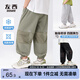左西男童防蚊褲夏季2025新款涼感輕薄透氣褲子兒童運(yùn)動(dòng)褲 軍綠色 160