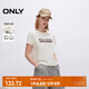 ONLY2025秋季新款時(shí)尚百搭字母印花圓領(lǐng)正肩短袖T恤女|125101008 S00 白色 L （尺碼偏小，建議卡碼選大）