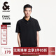 杰克·瓊斯（JACK&JONES） 春季立體鋼印涼感華夫格商務(wù)休閑寬松翻領(lǐng)短袖T恤男裝225106038