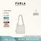 芙拉（FURLA）【七夕禮物】NUVOLA牛皮迷你女士時尚高級感單肩包水桶包百搭休閑 棉花糖白