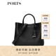 PORTS寶姿商場同款初夏新款女包TWINKLE牛皮手提包LL9A1523MJKUC019 BLACK M