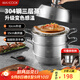 美廚（maxcook）蒸鍋全304不銹鋼32cm三層蒸鍋感溫復(fù)底湯鍋 燃?xì)怆姶艩t通用MCZ750