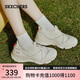 斯凱奇（Skechers）懶懶鞋女鞋夏季一腳蹬休閑鞋厚底透氣懶人鞋軟底運動鞋117310