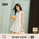 森馬（Semir）連衣裙女方領(lǐng)抽繩無(wú)袖背心裙可愛(ài)2025夏季波點(diǎn)花苞裙107425114061