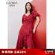 歌莉婭連衣裙度假出游穿搭夏季新款紅色氣質(zhì)顯瘦訂婚禮服裙子124R4K460 53R椒紅 M (160)