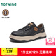 熱風(fēng)（Hotwind）商場(chǎng)同款復(fù)古休閑運(yùn)動(dòng)鞋戶外通勤男鞋厚底增高休閑鞋松緊帶 01黑色 42 260mm