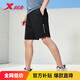 特步男短褲夏季褲透氣訓(xùn)練五分褲運(yùn)動(dòng)跑步褲878229970140 正黑色 XL 