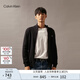Calvin KleinJeans秋冬男女情侶ck休閑通勤刺繡立領(lǐng)拉鏈針織開(kāi)衫毛衣J326796 BEH-太空黑 M