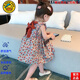 G.DUCKKIDS品牌童裝女童連衣裙夏裝新款小童公主裙洋氣韓版兒童裝女寶寶無(wú)袖 官方旗艦紅色碎花 100建議身高88-98cm左右 均碼