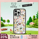 CASETIFY Maltese線條小狗 小狗博物館 適用于iPhone16/15/Plus/Pro/Max手機(jī)殼 透明黑框 iPhone 15 Pro