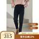 無色無味冬裝加絨加厚保暖顯瘦褲子小腳褲牛仔褲前面增加保暖貼片褲子女褲 牛仔藍 XL (40)