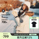 駱駝（CAMEL）【王俊凱同款】戶外羽絨服男女中長款700蓬防潑水加厚御寒外套