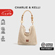 CHARLIE&KELLI CK品牌包包女包2025新款夏季編織包hobo包手提單肩斜挎包 米白色【七夕情人節(jié)禮物】
