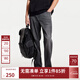 杰克·瓊斯（JACK&JONES）25年男裝秋季903直筒牛仔褲男黑灰色彈力涼感寬松潮流褲子品牌 A16灰牛仔-非涼感 寬松直筒，卡碼拍小 32 175 W32/L32