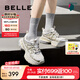 百麗（Belle）張凌赫同款星河軌跡老爹鞋女網(wǎng)面透氣休閑厚底運動鞋B2199CM4預(yù)售 【周雨彤同款】金色 （第一批） 37 (235mm)