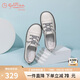金利來（goldlion）女鞋一腳蹬休閑軟底單鞋平底小白鞋女 668130071灰色36