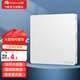 飛雕（FEIDIAO）開關(guān)插座面板 86型墻壁暗裝 家用空調(diào) 冰箱廚房5孔插座帶usb 純平 空白面板 優(yōu)雅白