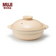 無印良品（MUJI）萬古燒 砂鍋 燉鍋烹飪鍋具 透明釉 家用 湯鍋 透明釉/3～4人用/ 2400ml