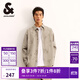 杰克·瓊斯（JACK&JONES）秋季新款潮流百搭舒適衣身圖案滿(mǎn)印翻領(lǐng)襯衫外套男裝225105021 E11卡其色 M