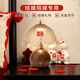 西維長(cháng)明燈結婚一對法式復古婚房床頭燈中古風(fēng)小臺燈女方婚禮陪嫁喜燈 中古喜燈-插電款[單盞-普通裝]