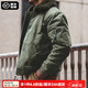 馬登工裝 美式復(fù)古B15飛行員夾克加厚翻毛領(lǐng)外套保暖棉服男秋季 綠色 M