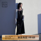 美洋（MEIYANG）赫本序曲醋酸吊帶裙 輕奢緞面細帶通勤黑色連衣裙夏季新款中長裙 黑色（加長版） L