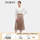 PORTS寶姿秋冬新款女裝優(yōu)雅印花中長(cháng)裙半身裙ALD9S004QPP019 BLACK M (6)