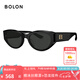 BOLON暴龍眼鏡王鶴棣同款25年新品貓眼太陽鏡防曬墨鏡送男女友BL3208 C10 亮黑色-偏光