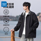 真維斯工裝夾克男生2025春秋季新款潮流港風(fēng)寬松休閑翻領(lǐng)格子外套男裝 黑色 L 【建議110-130斤】