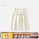 班喜迪女童褲子夏裝薄款2025新款洋氣寶寶休閑九分褲夏季兒童直筒闊腿褲 米色 110