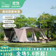vidalido維達利多戶(hù)外露營(yíng)別墅帳篷兩室一廳雙層防雨防曬超大自動(dòng)家庭帳篷 棕色大號別墅帳|鈦銀涂層