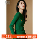 晚白【新品】2025秋季新款時尚洋氣外搭毛衣百搭顯瘦套頭針織衫女上衣 青蔥綠 XL