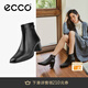 愛步（ECCO）靴子女 2025新款冬季切爾西靴羊皮中跟厚底方頭女靴 型塑290983 黑色29098301001 35