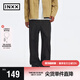 英克斯（inxx）Standby 新品寬松不規則波浪形牛仔褲情侶長(cháng)褲XMD4221561 黑色 S