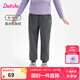 笛莎（DEESHA）童裝女童甜美多彩加絨束腳褲2024秋冬季新款小女孩舒適溫暖休閑褲 深灰 165