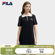 FILA 斐樂(lè )官方【楊冪同款】女編織連衣裙2025夏時(shí)尚休閑修身POLO裙子