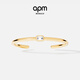 APM Monaco[新品]Eclat手鐲金黃色方形經(jīng)典密鑲設計感飾品禮物 金色 M