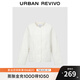 UR2025秋季新款女裝休閑蝴蝶結(jié)絎縫排扣圓領(lǐng)棉服UYY150054 本白 M