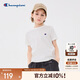 Champion冠軍男女童短袖T恤2025夏季新款大小童親子裝C標(biāo)基礎(chǔ)純色兒童上衣