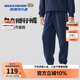 Skechers斯凱奇自營秋季新款男女童柔軟舒適寬松微彈長褲百搭衛(wèi)褲L325K015