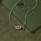 APM Monaco金黃色鎖骨鏈高級(jí)時(shí)尚豬鼻子項(xiàng)鏈個(gè)性禮物七夕情人節(jié)禮物送女友
