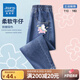 真維斯女童牛仔褲秋裝2025新款女大童耐磨直筒長(cháng)褲洋氣兒童褲子潮 【耐磨牛仔褲】彩虹馬/藍 120