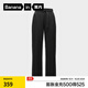 蕉內（Bananain）熱皮5系女士直筒長(cháng)褲子機能工裝運動(dòng)休閑褲秋冬季顯腿長(cháng)防水女裝 黑色 M