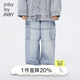 jnby by JNBY江南布衣童裝休閑牛仔褲工裝褲純棉長褲秋男女童兒童1O8E10770 992/牛仔蘭 160cm