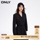 ONLY春夏時尚簡約翻領(lǐng)直筒短款西裝牛仔外套女|124155001 J19 黑牛仔 160/80A/S