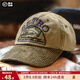馬登工裝美式復古燈芯絨棒球帽男刺繡做舊鴨舌帽彎檐遮陽(yáng)帽男士帽子 卡其色 均碼 （56-61cm）