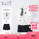 戴維貝拉（DAVE＆BELLA）禮服表演服裝演出服學(xué)院紳士周歲禮服寶寶衣服兒童套裝男童夏裝 白色 120 cm（建議身高110-120cm）