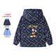 迪士尼（Disney）兒童外套2026春秋新款男童女童中大童連帽雙面可穿夾克上衣 藏青色 150