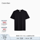Calvin Klein Jeans25春夏男士休閑簡(jiǎn)約刺繡ck純棉打底針織短袖T恤40HM265